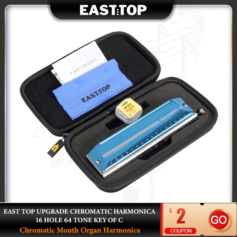Harmonica 10 Hole - EASTTOP EAP-16 Chromatic Harmonica 16 Hole