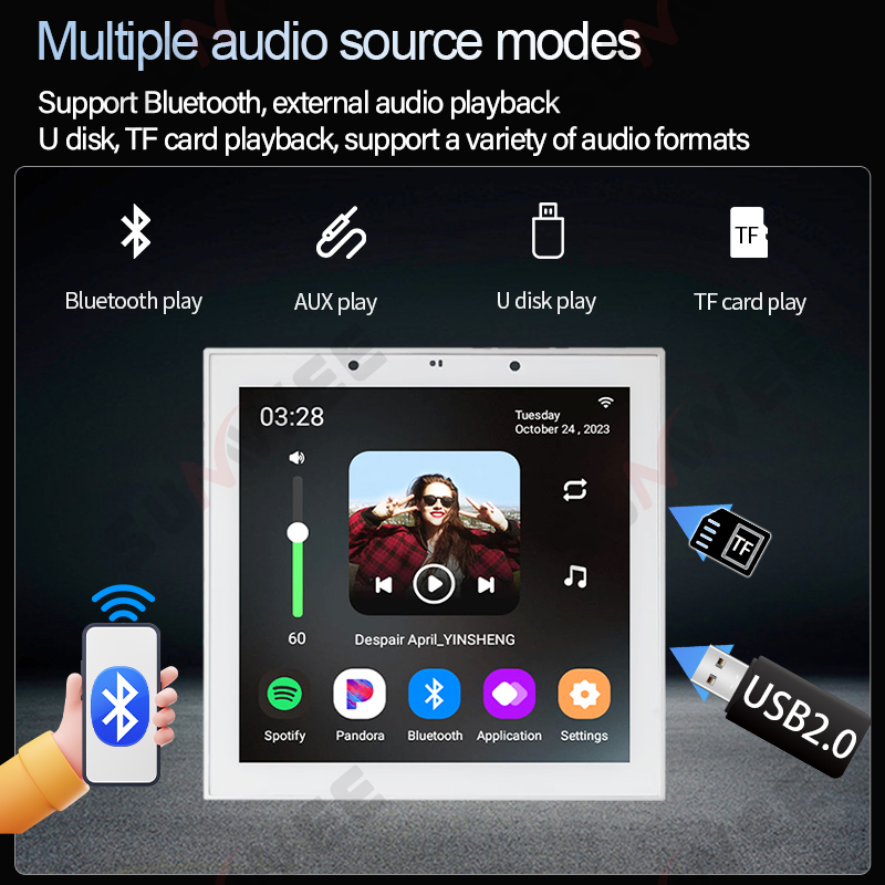 4 Inch Android 11 Tuya Smart H - Audio Music For Background ulasan dan harga