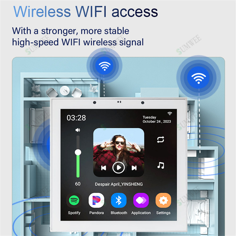 4 Inch Android 11 Tuya Smart H - Audio Music For Background ulasan dan harga