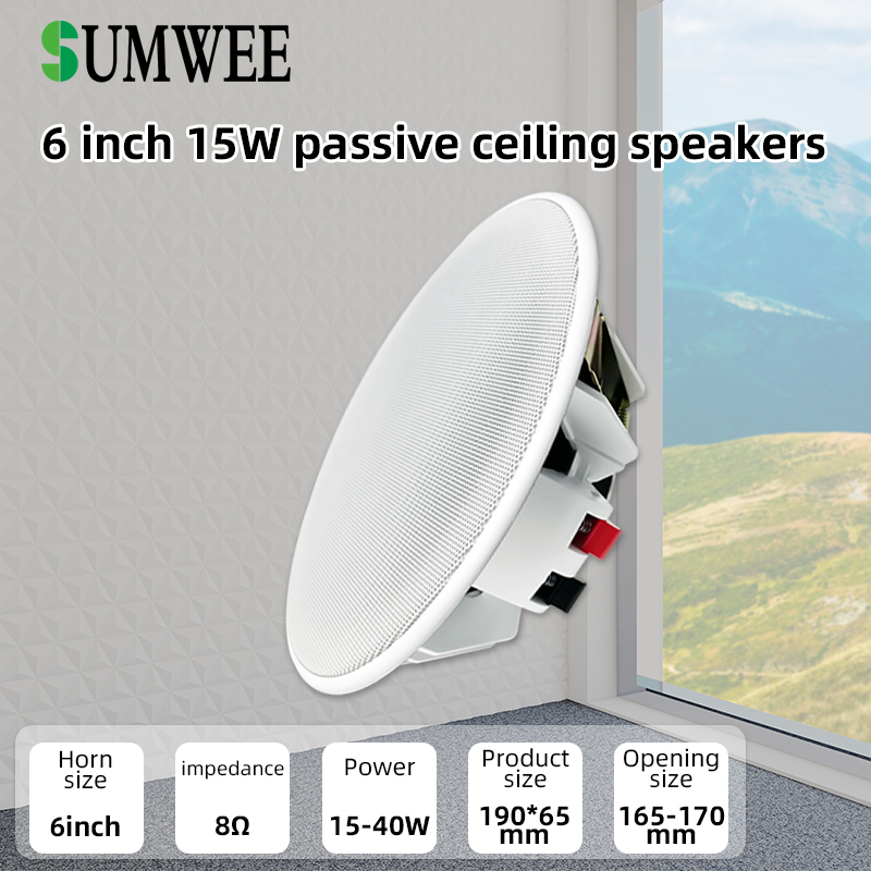 6 Inch 8ohm Ceiling Speaker Fu - Audio Music For Background ulasan dan harga