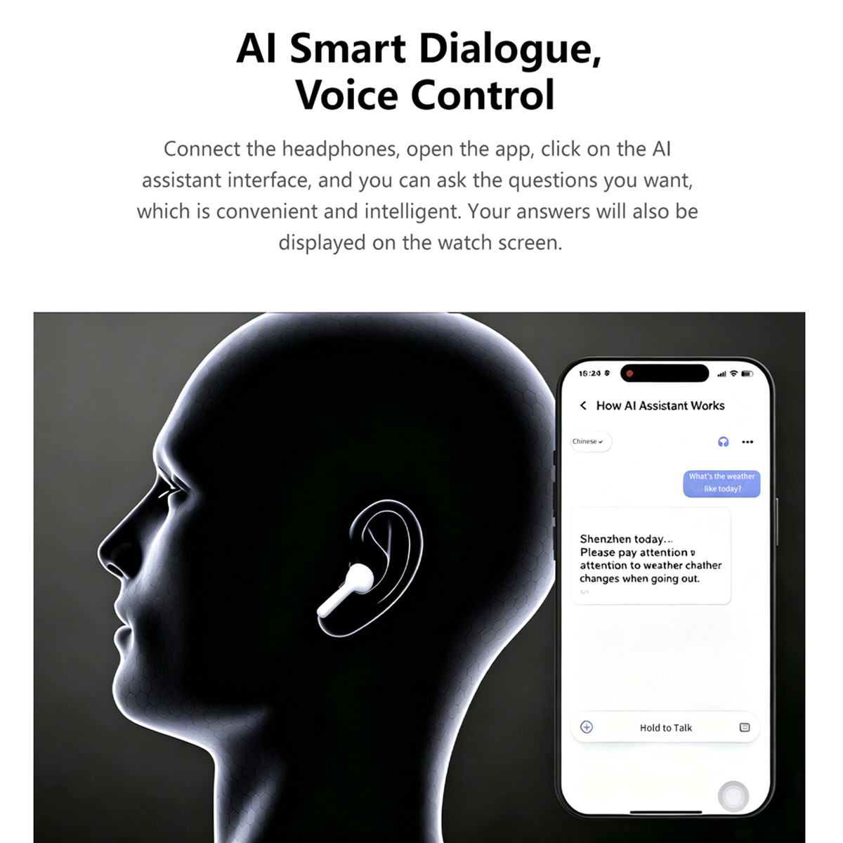Smart Watch Bluetooth Earphone - Audio Music Track ulasan dan harga