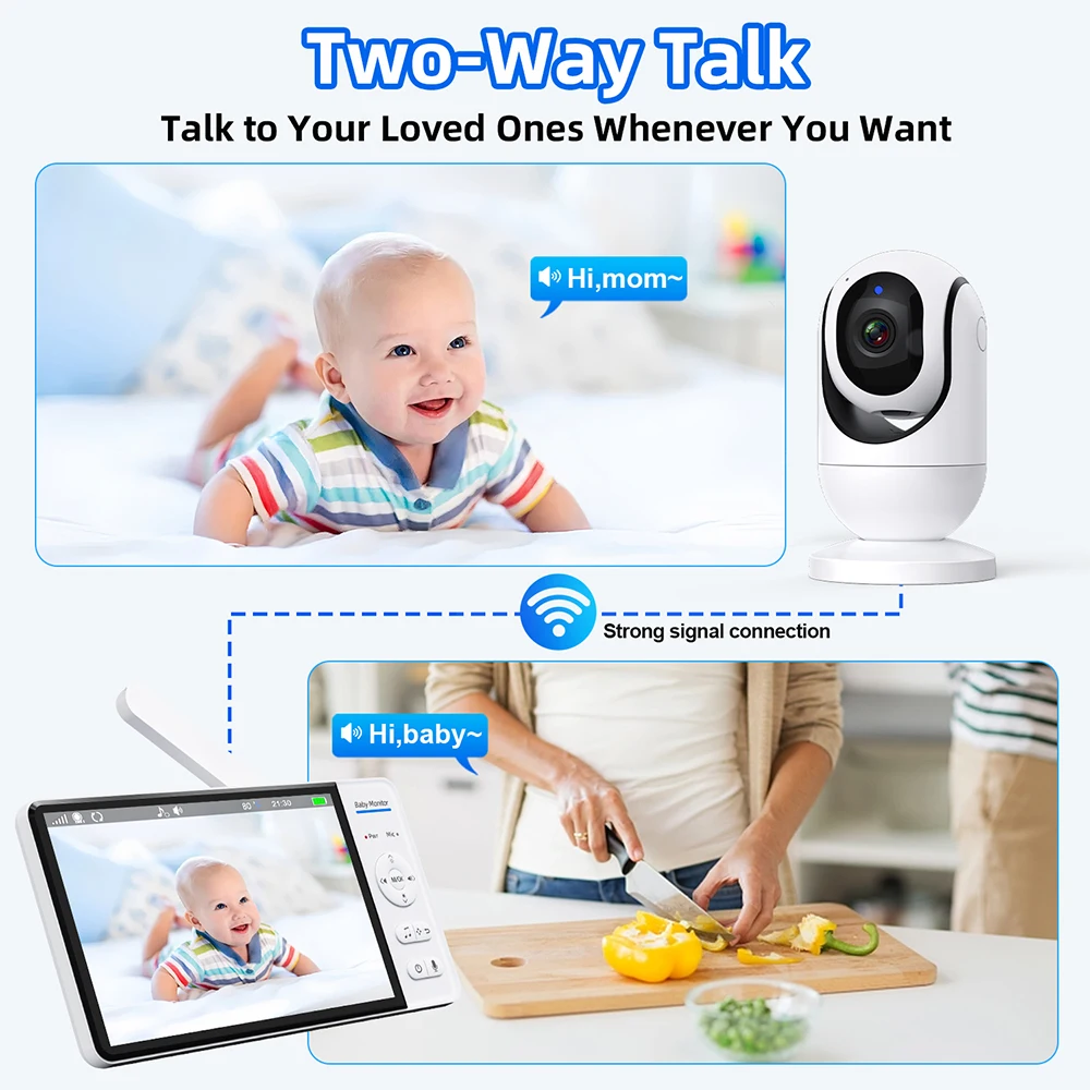 7.0'' Video Baby Monitor 720P  - Audio Music Videos ulasan dan harga