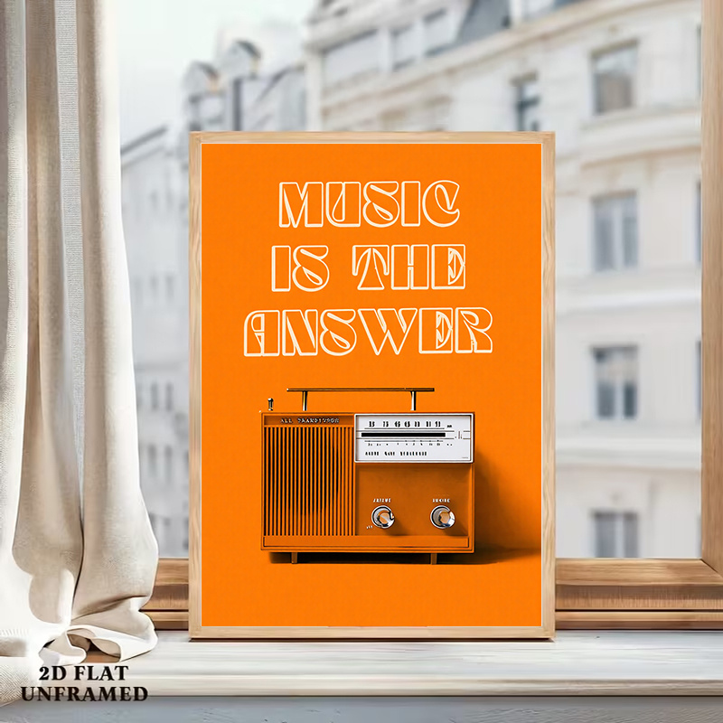 Vintage Radio Wall Art Framele - Audio Music For Background ulasan dan harga