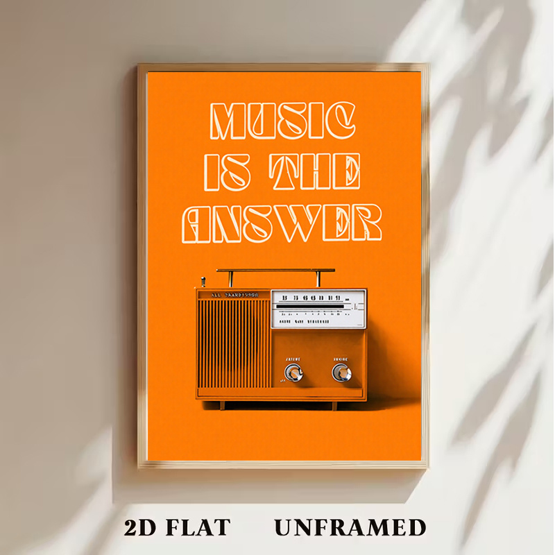 Vintage Radio Wall Art Framele - Audio Music For Background ulasan dan harga