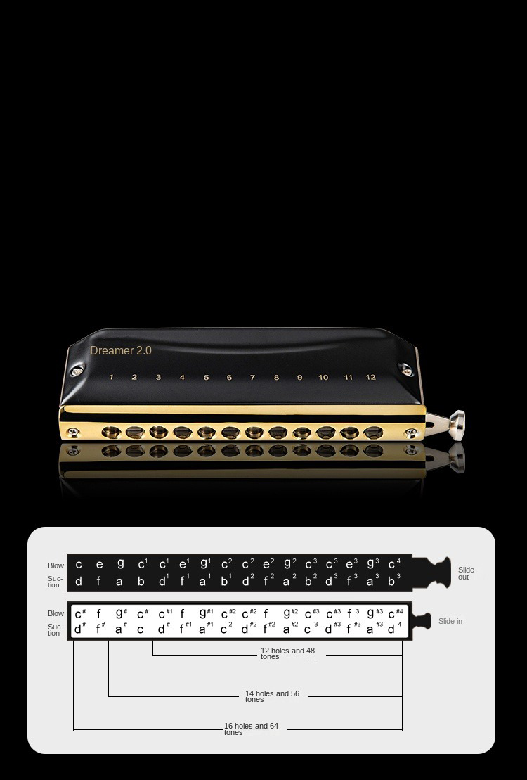 EASTTOP Dreamer 2.0 version 12 - Harmonica 10 Hole ulasan dan harga