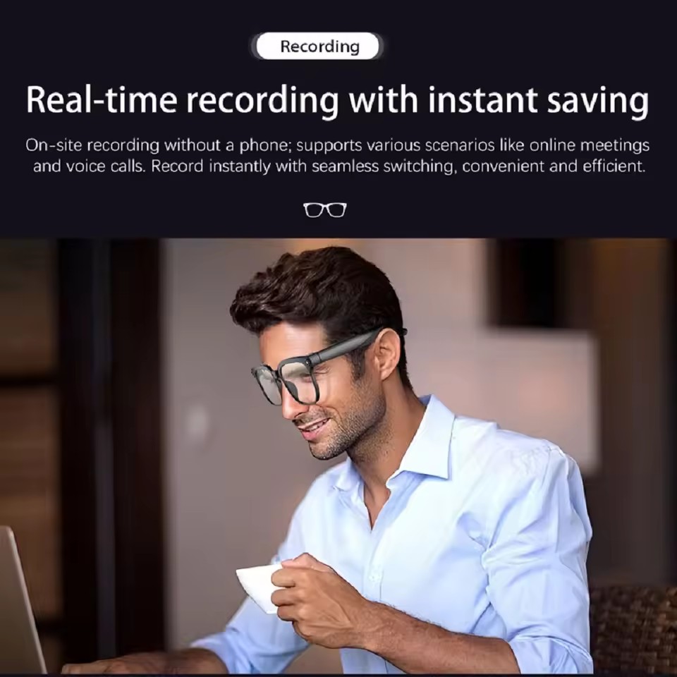 M02S AI Smart Glasses 8MP Came - Audio Music To Video Ai ulasan dan harga
