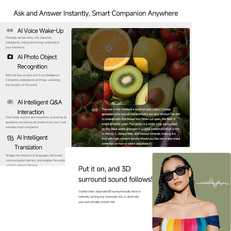2026 AI smart Glasses HD 800W  - Audio Music To Video Ai ulasan dan harga