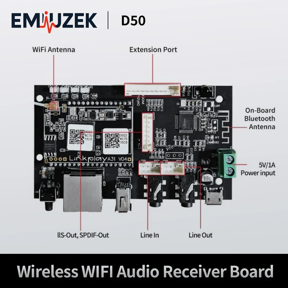 EMIUZEK D50 Wireless Audio Rec - Audio Music By ulasan dan harga