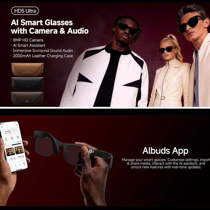 2026 New AI Smart Glasses 8MP  - Audio Music To Video Ai ulasan dan harga