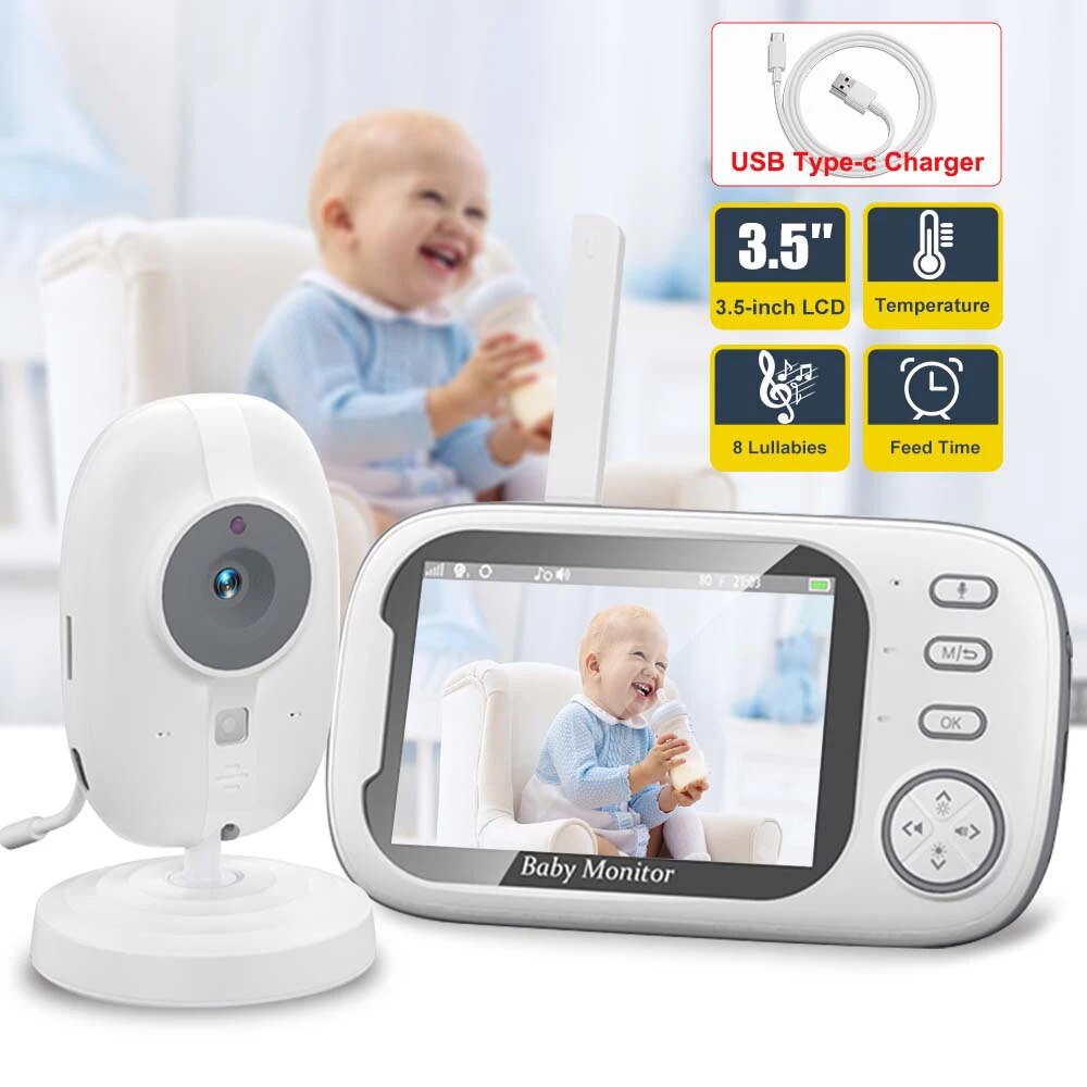 3.5'' Video Baby Monitor 2.4G  - Audio Music Videos ulasan dan harga