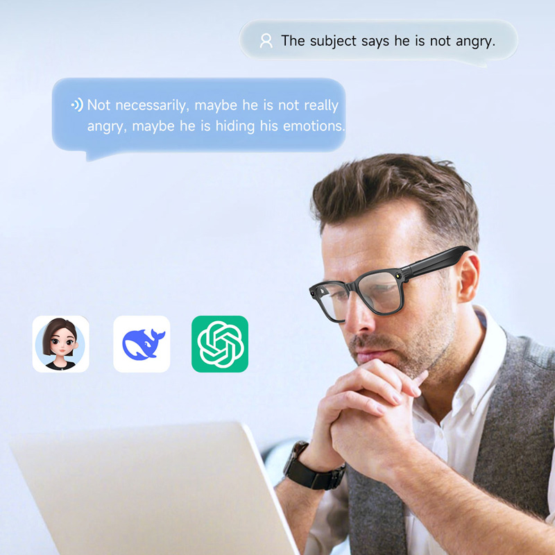 AI Smart Glasses 8 Million Cam - Audio Music To Video Ai ulasan dan harga