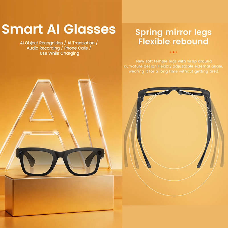 AI Smart Glasses 800W Camera A - Audio Music To Video Ai ulasan dan harga
