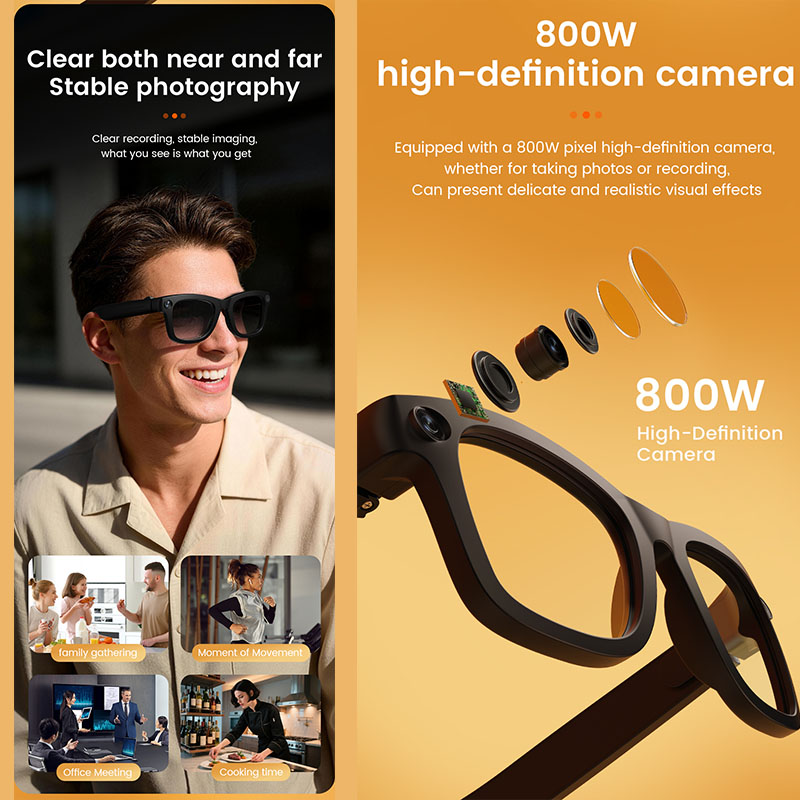 AI Smart Glasses 800W Camera A - Audio Music To Video Ai ulasan dan harga
