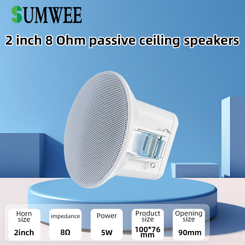 2Inch Mini 8 Ohm Ceiling Speak - Audio Music For Background ulasan dan harga